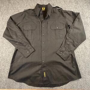 Propper Men's Black Button-Up Shirt Size Large Regular #1200‎